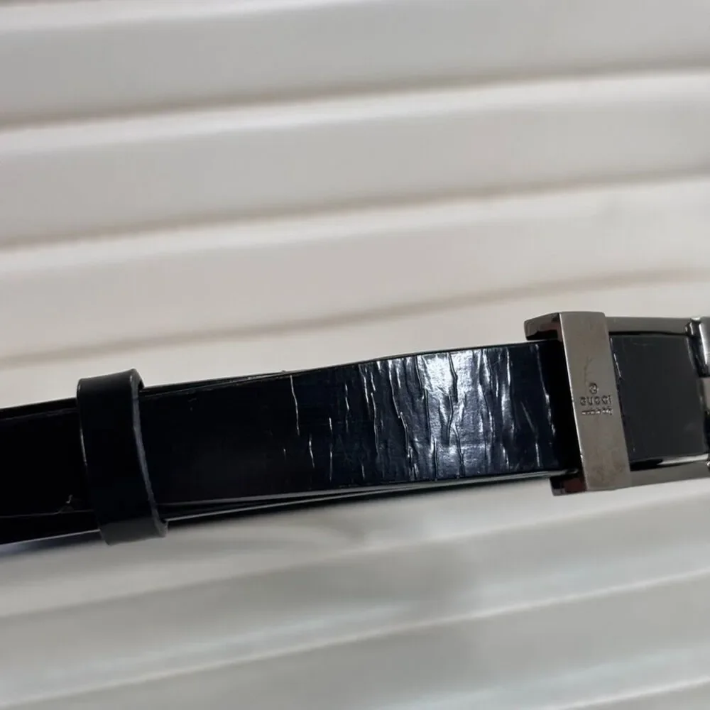 Gucci Tom Ford Black Leather Belt - Picture 2 of 7